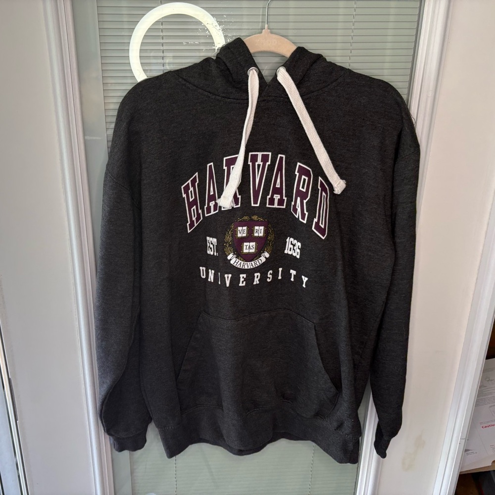 Harvard University Charcoal Gray Pullover Hoodie